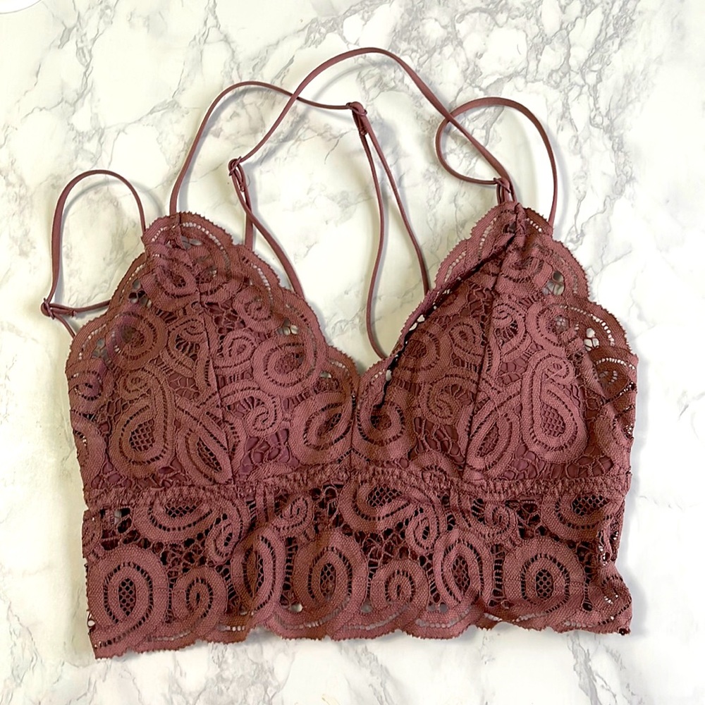 PINK lace bralette